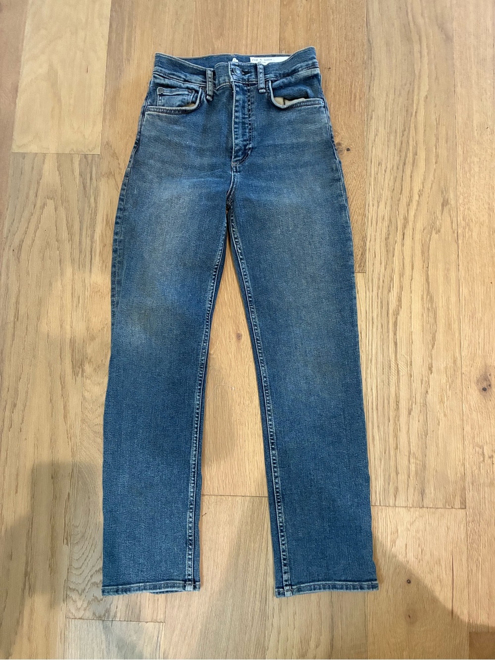 rag & bone Women's Straight Leg Jeans - Blue Wash